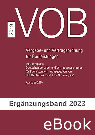 Ergänzungsband 2023 zur VOB Gesamtausgabe 2019 - eBook