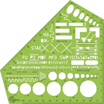 Zeichenschablone für Schreiner